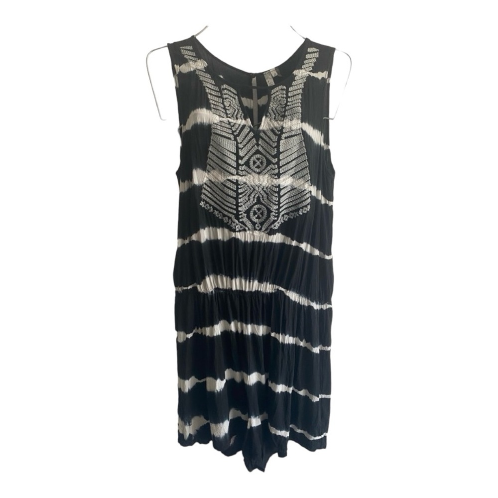 Andrée Blue‎ Black & White Jumpsuit Elastic Waist Size L